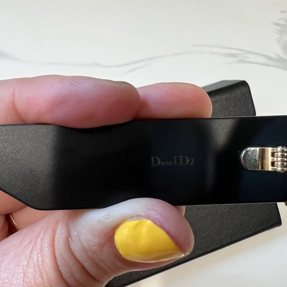 CHRISTIAN DIOR ID2 TURTLE TORTOISE BLACK AUTHENTIC SUNGLASSES 08684 OVERSIZED - Picture 5 of 12